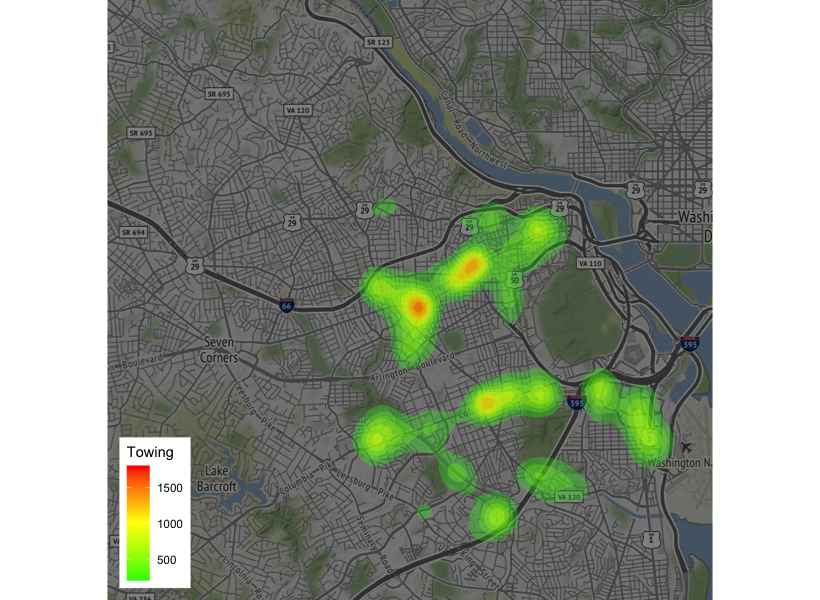 Towing Heatmap