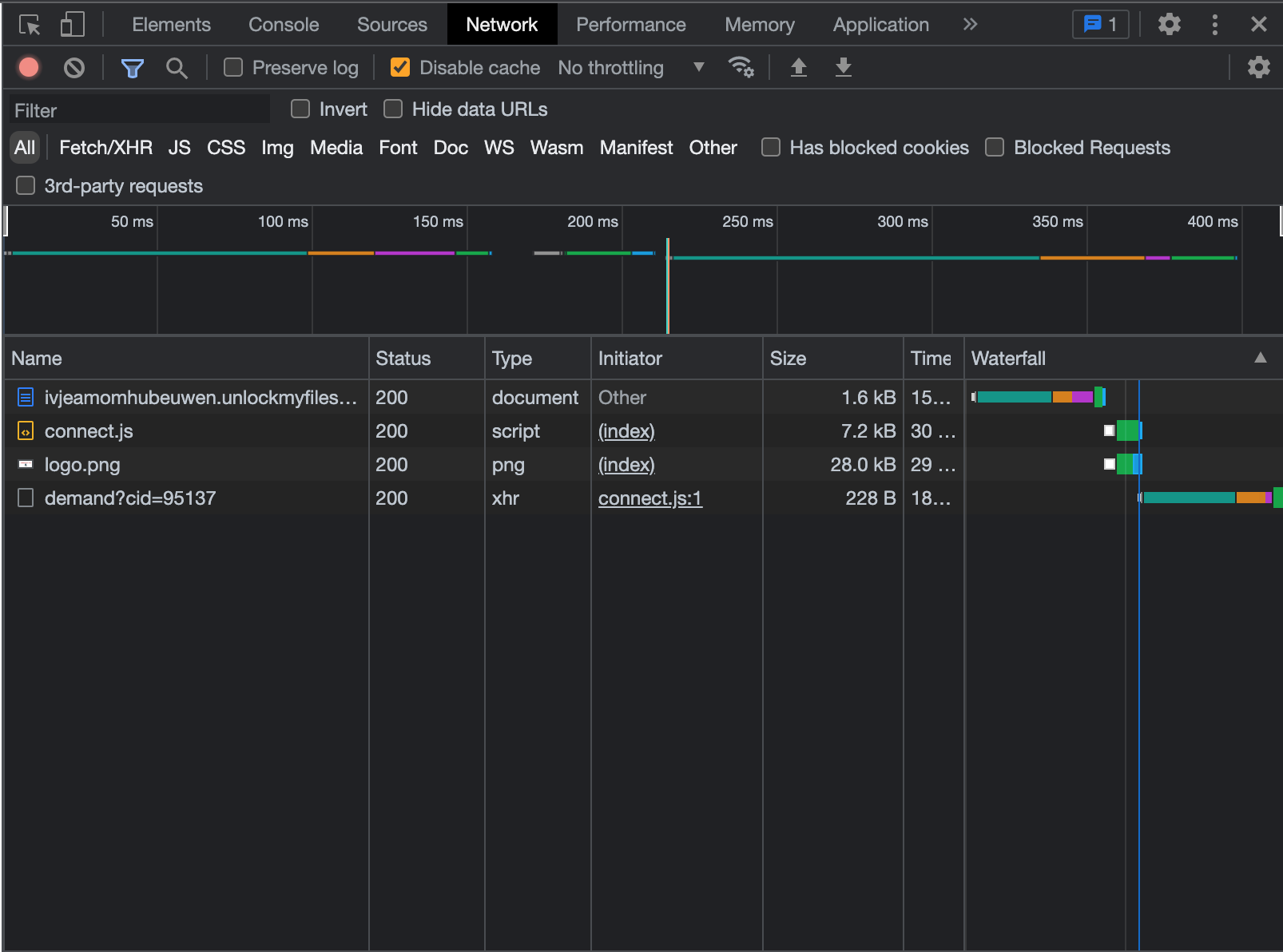 Chrome Dev Network Tools